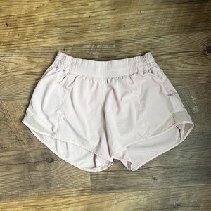 Lululemon hotty hot shorts, light pink, size 6